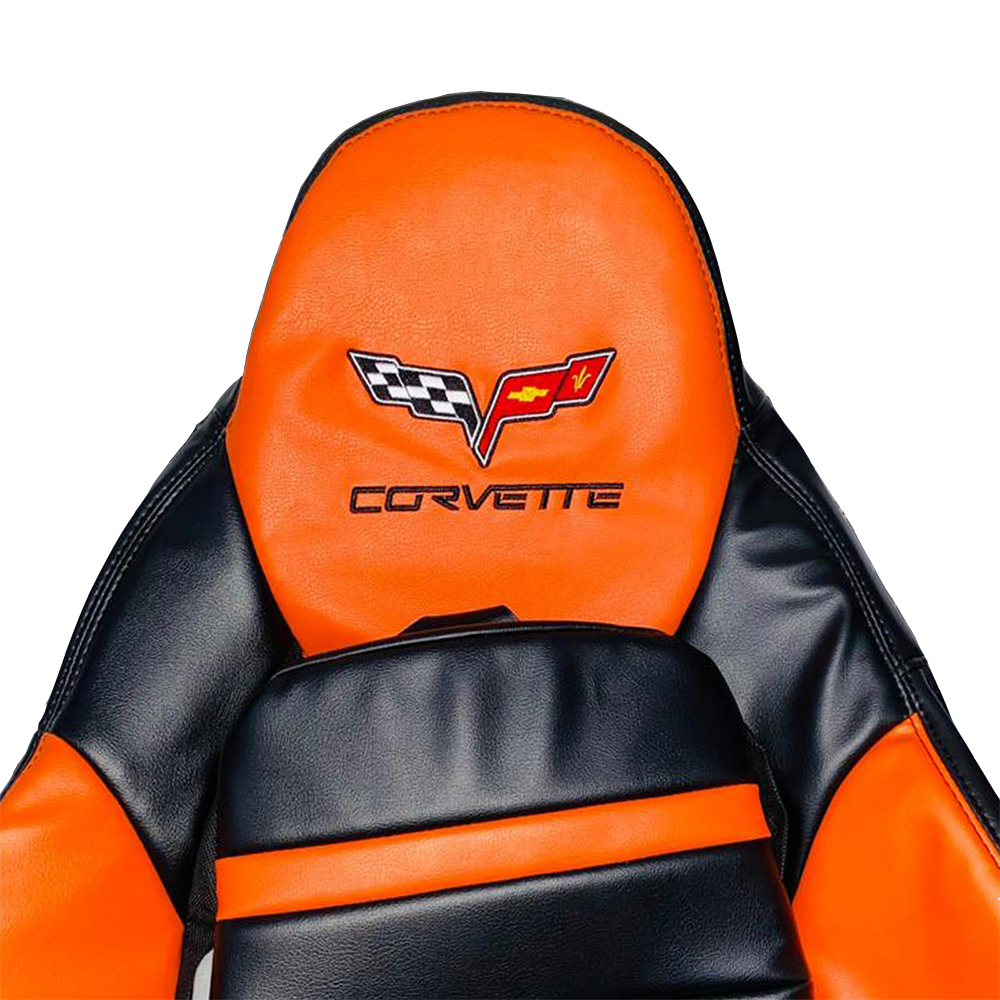 Corvette C6 Sports Seat Covers In Orange Color 2005-2011 MAC MOTORS USA