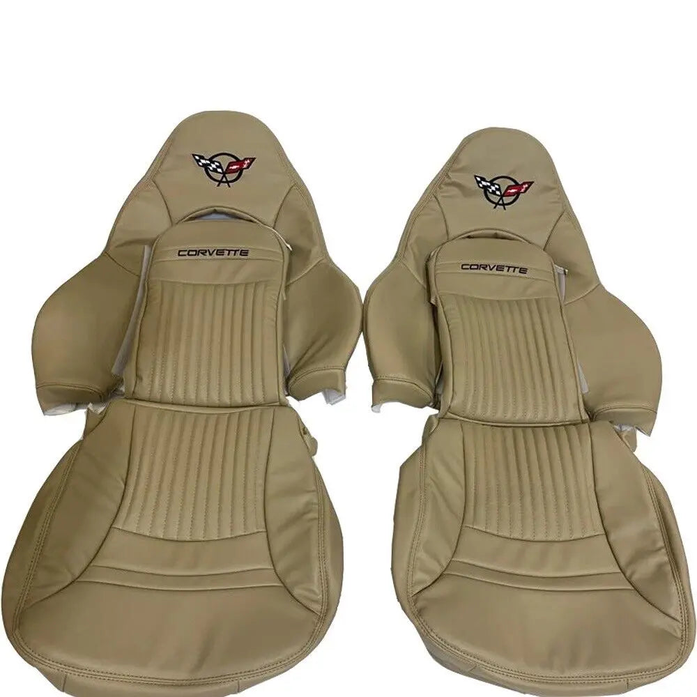 Corvette C5 Sports 1997-2004 In Full Foan Fuax Leather Car Seat Covers MAC MOTORS USA