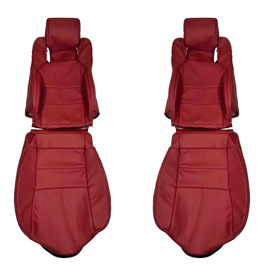 Toyota Supra MK3 Faux Leather Seat Covers 1986-1992 In Dark Red MAC MOTORS USA